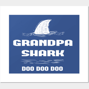 Grandpa Shark Doo Doo Doo Shirt, Shark Birthday Party, Grandpa Tshirt, Fathers Day Gift, Shark Family Shirts, Dad Shark Shirt, Easter Gifts Posters and Art